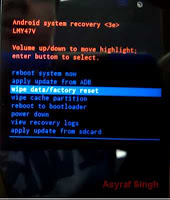wipe data - Hard Reset Android TAB 2 A7-30