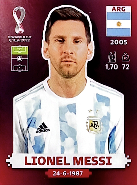 Messi Oryx Panini Qatar 2022