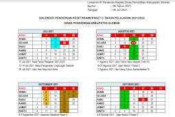 Kalender Pendidikan (Kaldik) 2021/2022 Sleman (PDF)