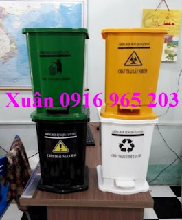 Thùng rác xanh lá y tế 15 lít bệnh viện