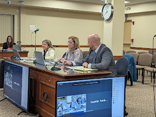 The Special Education portion of the meeting was lead by (L to R) Asst Supt Paula Marano, Jennifer Graveline, and Andrew Duquette