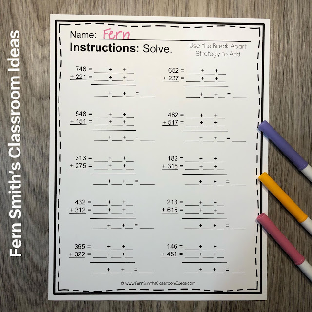 Click Here to Download This 3rd Grade Go Math 1.6 Use the Break Apart Strategy to Add Resource Bundle For Your Classroom Today!