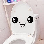 Image: Crazydeal Creative Home Decor Toilet Cartoon Smiling Useful partical Face DIY Cute Wall Bathroom Sticker