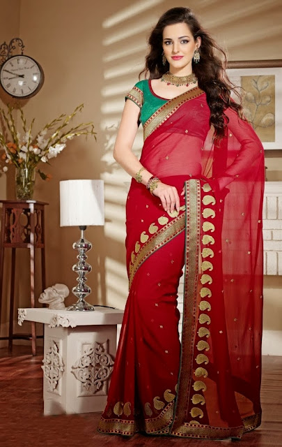 Banarasi Silk Saree Dresses 2013-14 For Women & Girls