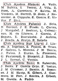 Listado 5 de los equipos de Preferente de 1961