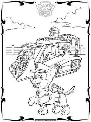 paw patrol vehicles coloring pages