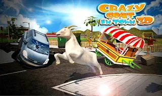 Screenshots of the Crazy goat in town 3D for Android tablet, phone.