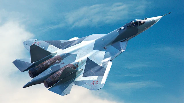 Image Attribute: a T-50 prototype of Sukhoi Su-57 during flight. / Source: JSC Sukhoi