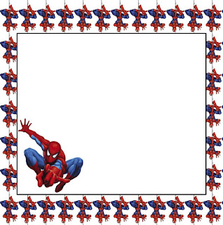 Para hacer invitaciones, tarjetas, marcos de fotos o etiquetas, para imprimir gratis de  Spiderman.