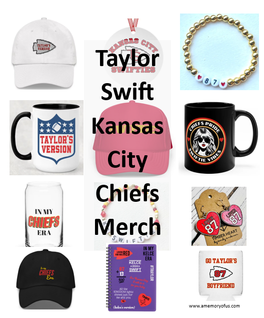 Kansas City Chiefs Taylor Swift Themed Merchandise | KC Swiftie Gear | In My Chiefs Era | Taylor Swift Themed Christmas Gifts | A Memory of Us