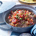 refried black beans with pico de gallo