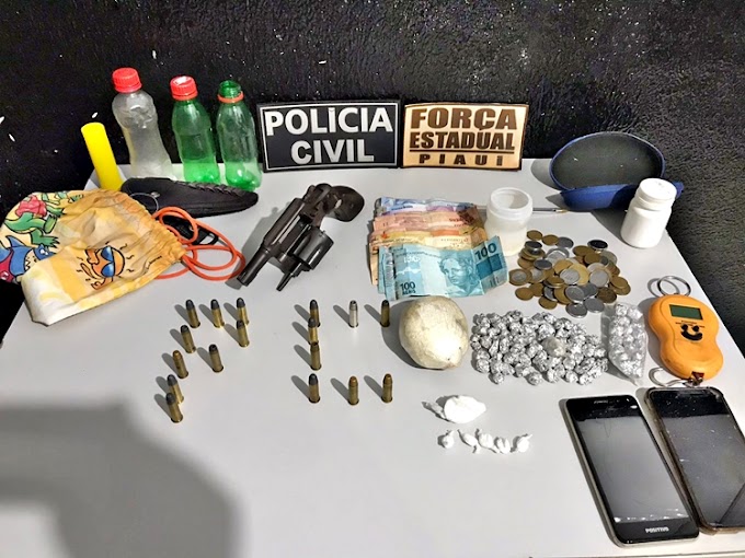 Dupla é presa ao ser flagrada com arma de fogo e drogas em Luís Correia