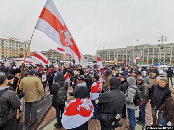 У Мінську проходять протести проти інтеграції з РФ