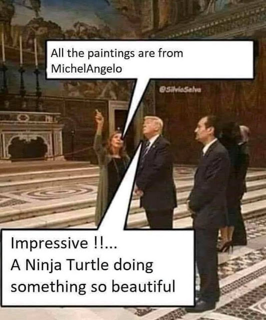 Trump jokes Micheal Angelo jokes