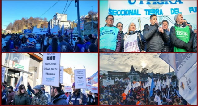 Más de 40 organizaciones, incluyendo sindicatos y partidos políticos, participaron en una masiva movilización en Ushuaia como parte del segundo paro general del año convocado por la CGT. La protesta, que contó con más de 2000 personas, fue un claro mensaje de rechazo a la nueva Ley Bases y sus posibles efectos negativos para Tierra del Fuego.