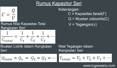 Rumus Rangkaian Seri Kapasitor