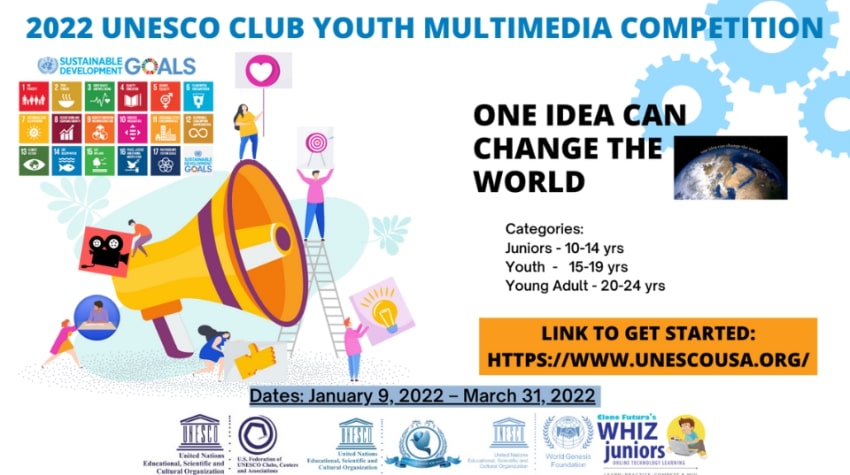 Concours mondial de multimédia pour les jeunes des clubs UNESCO 2022