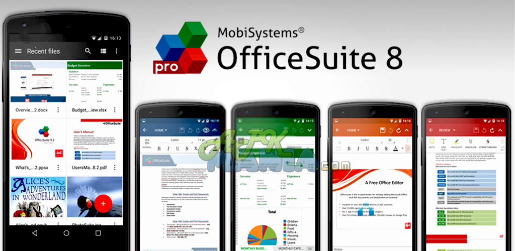 التحديث الاخير من برنامج الاوفيس للاندرويد OfficeSuite 8 