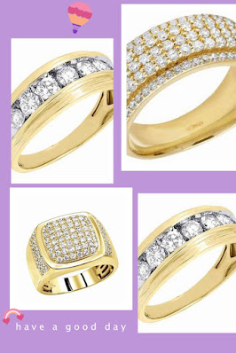 GOLD RINGS FOR MEN'S WEDDING RINGS DIAMOND