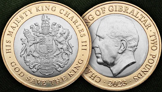 Gibraltar 2 pounds 2023 - Charles III (Coronation)
