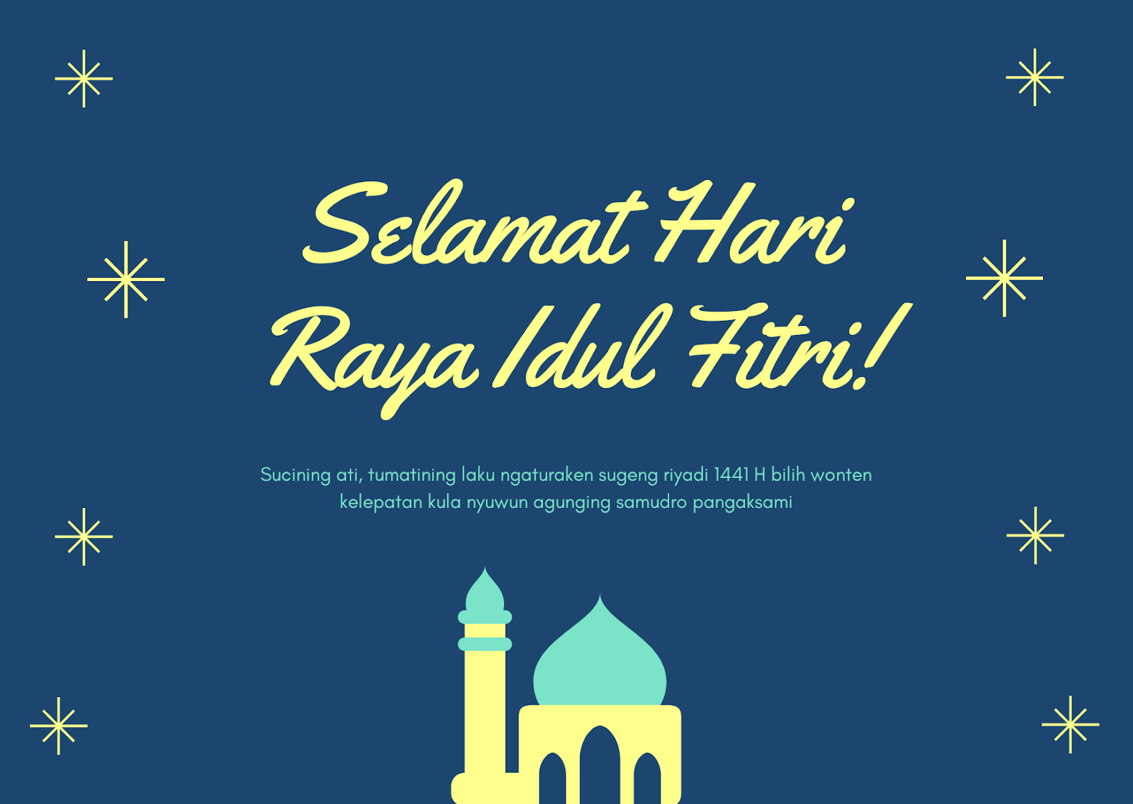 10 Ucapan  Hari Raya Idul  Fitri  Bahasa Jawa omndo com