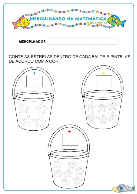 Caderno de Atividades Matemática Projeto no Fundo do Mar grátis para imprimir