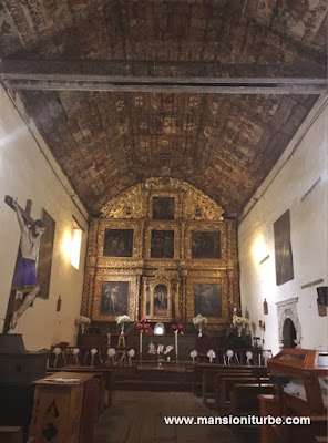 Polychrome woodwork at Temple of Apostle Santiago in Tupataro