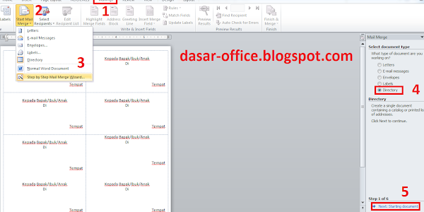 Cara Print Label Undangan di Ms Word dari Data Excel