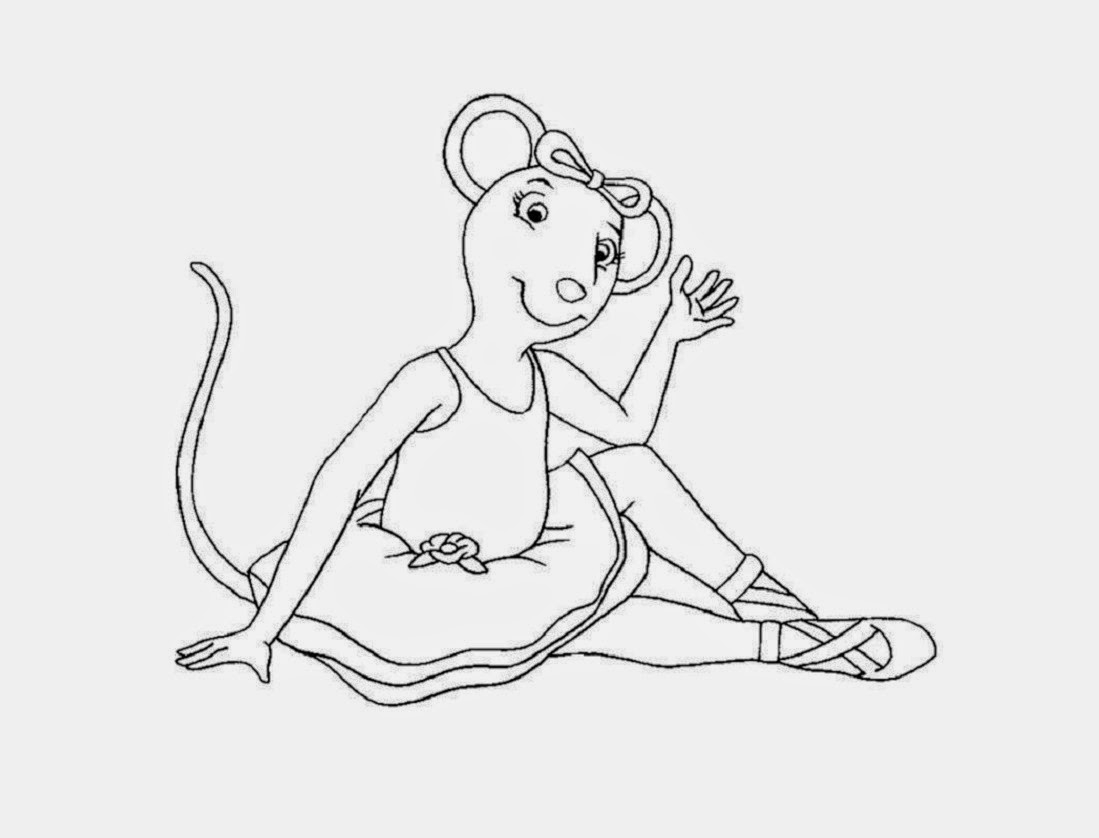 angelina ballerina coloring drawing