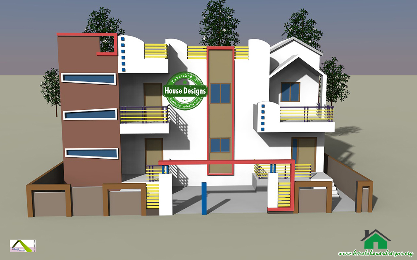 Kerala Modern House  Design  3D  Front Elevation  Kerala 
