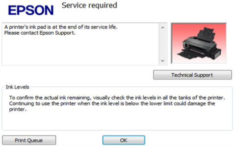 Epson L805 Service Required