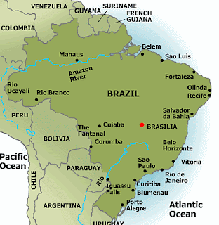 Location of Iguazu Falls,