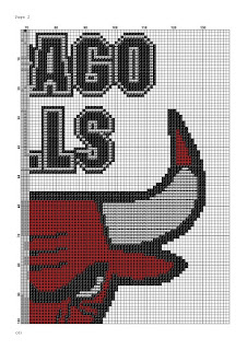 Chicago Bulls logo cross stitch pattern