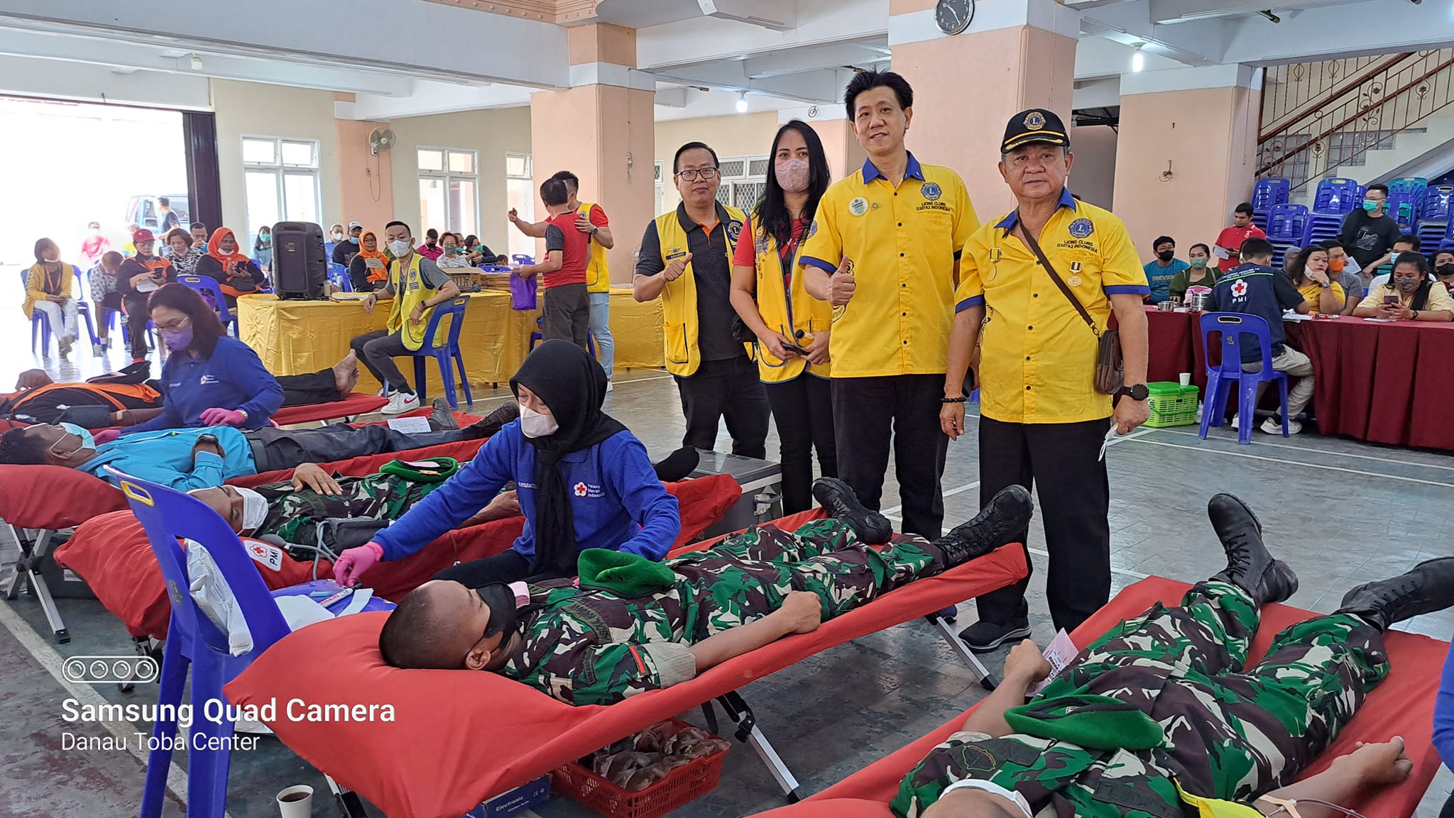 TNI Ikut Donor Darah Bersama Lions Club Pematangsiantar, 160 Kantong HUT RI ke 77 Tahun