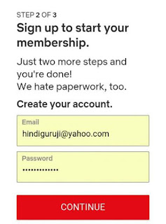 Netflix Sign up Process Hindi.