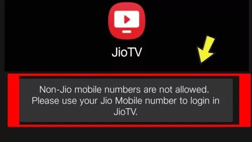 How To Fix JioTV Non-Jio Mobile Numbers Are Not Allowed Problem Solved