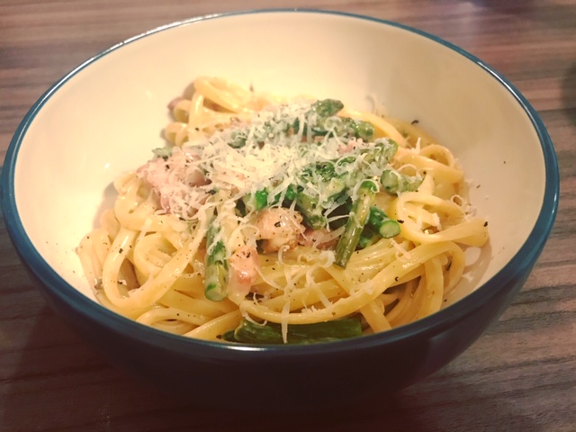 Recipe, Pasta, Linguini, Pancetta, Asparagus, Carbs, Food Bloggers