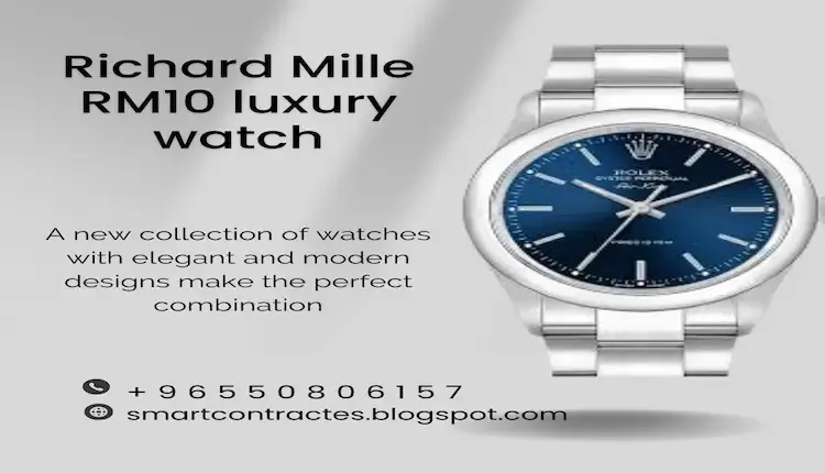 Image of an Rolex air king blue watch