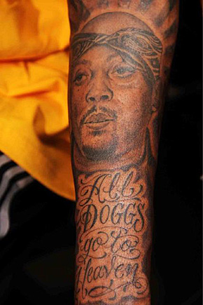 The Gin and Juice rapper got a tattoo sleeve of Nate on his arm 