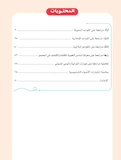 مراجعة اللغة العربية الصف السادس من كتاب الاضواء