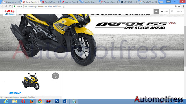 website cara Pesan Yamaha Aerox 155 VVA 