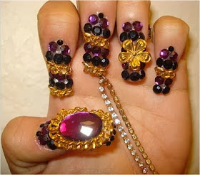 luxuries nail art design