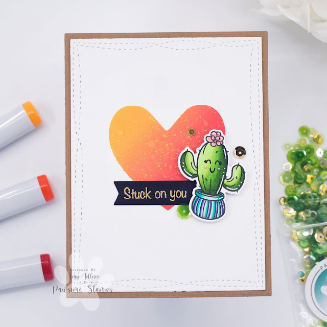 Prickly Friend Stamp Set, Prickly Friend Die Set, Captivating Cactus Sequin Mix by Pawsome Stamps #pawsomestamps #handmadecards