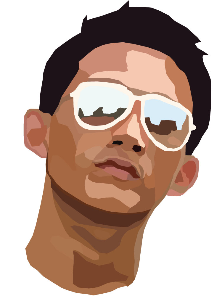  Gambar  illustrasi vektor  adobe illustrator CS3 muka orang  