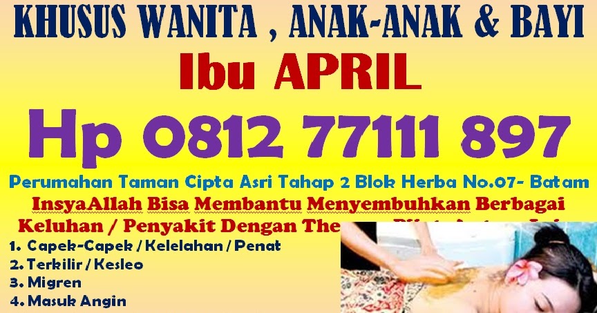 Traditional Massage Batam (Khusus Wanita, Anak & Bayi) Hp 