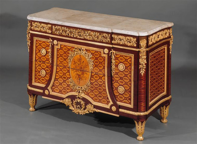 ean-Henri Riesener, 1782 inlaid woods, bronze, and marble -  for Marie Antoinette's private apartments at Marly. Château de Versailles