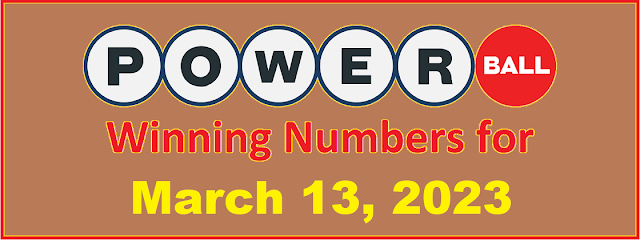 PowerBall Winning Numbers for Monday, March 13, 2023