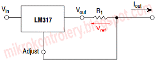 Regulator napięcia LM317 - schemat źródła prądowego.