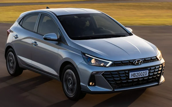 Novo Hyundai HB20 2023 - carro mais vendido do Brasil em 2022