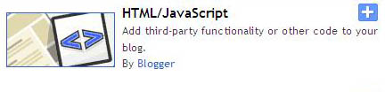 Blogger - HTML/Javascript Gadget